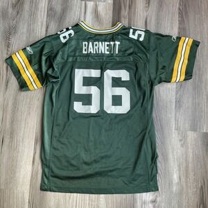 Vintage NFL Reebok Matt Barnett 56 Greenbay Packers Football Jersey Kids XL